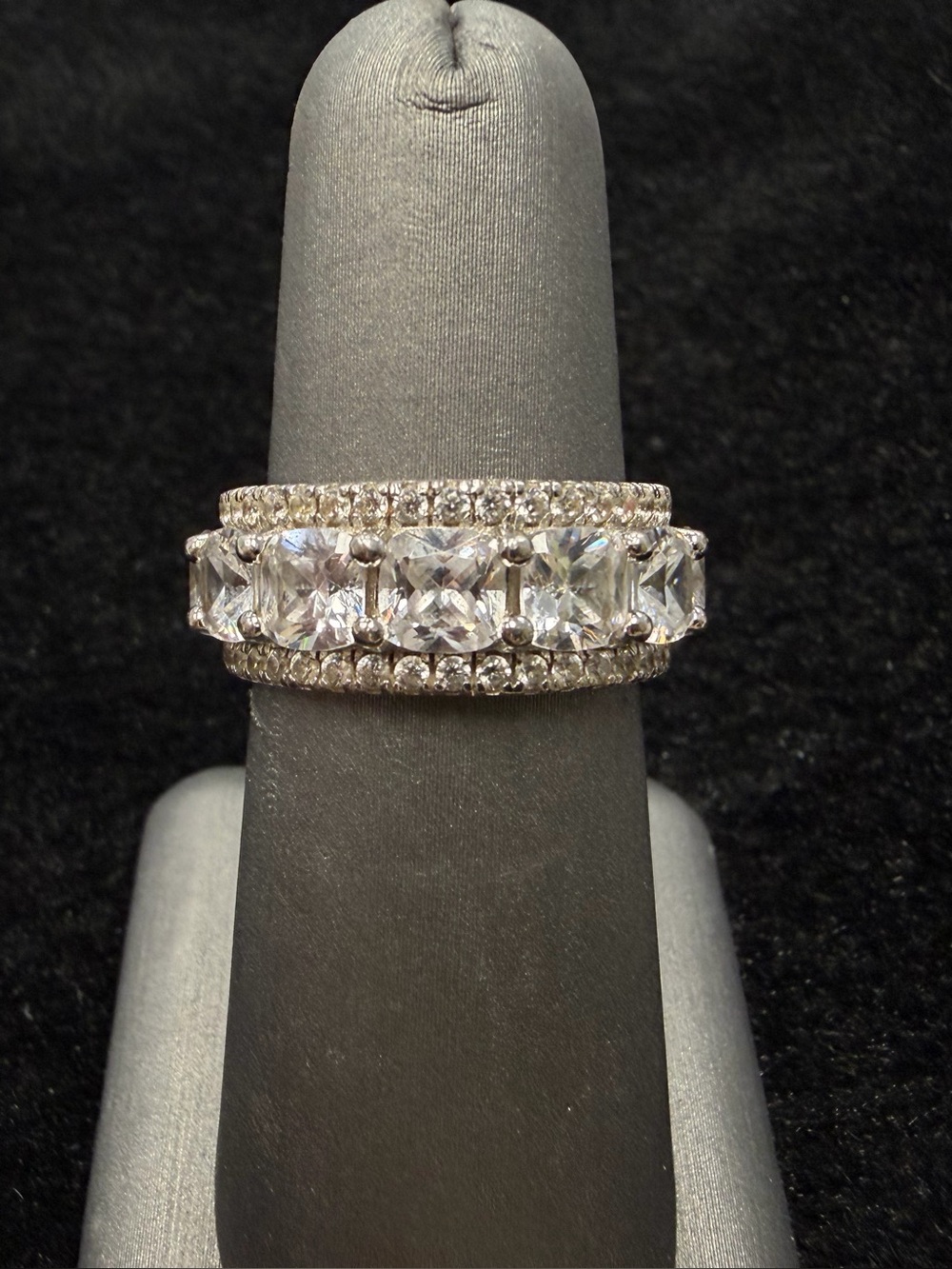 Sterling Silver Cubic Zirconia Eternity Ring